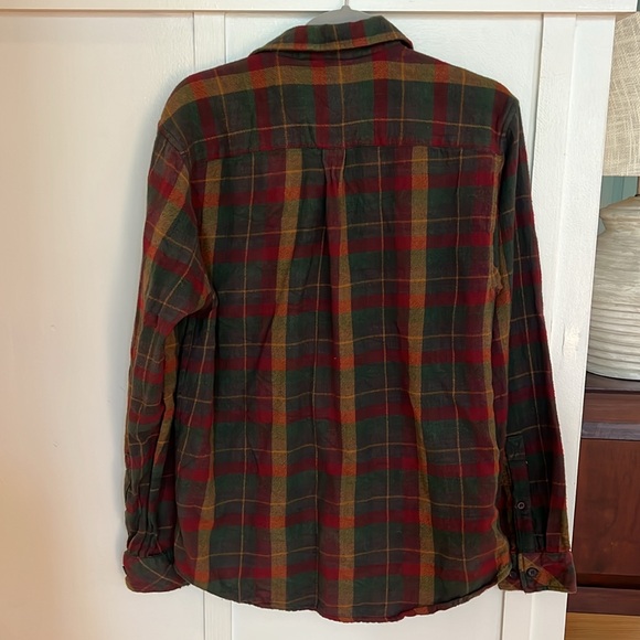 Captain Fin Men's Casual Plaid Shirt - Green and Red - Picture 4 of 4